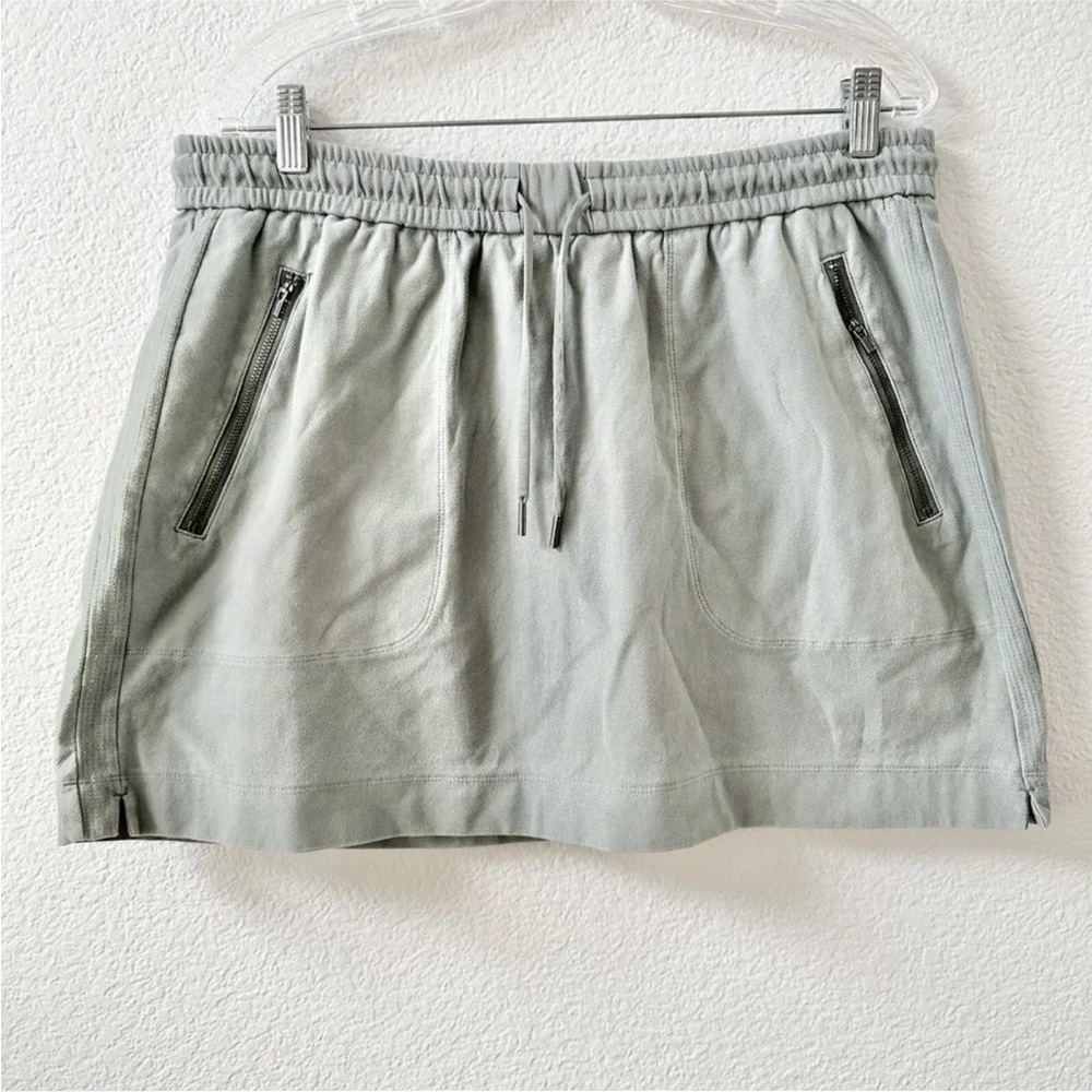 ATHLETA Farallon Skirt  Size 14 Green Stretch Casual Skirt Cotton Everyday - Picture 2 of 7